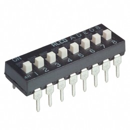 10 pcs : 1825057-7 - SWITCH SLIDE DIP SPST 0.1A 24V