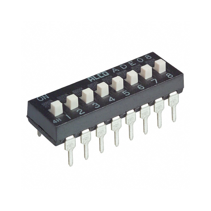 10 pcs : 1825057-7 - SWITCH SLIDE DIP SPST 0.1A 24V