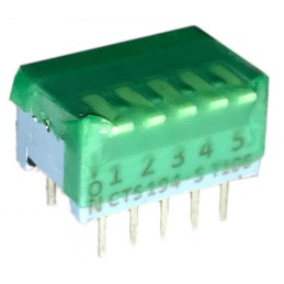 10 pcs : 194-5MST - SWITCH PIANO DIP SPST 0.05A 24V