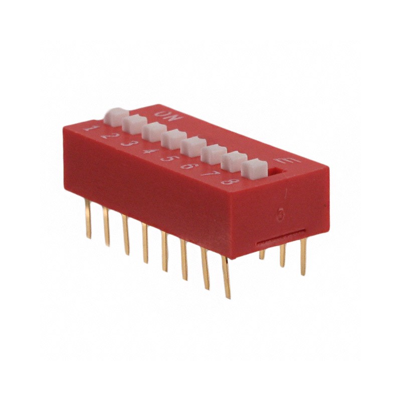 10 pcs : KAS1108E - SWITCH SLIDE DIP SPST 0.025A 24V