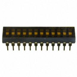 10 pcs : SDA12H0B - SWITCH SLIDE DIP SPST 0.025A 24V