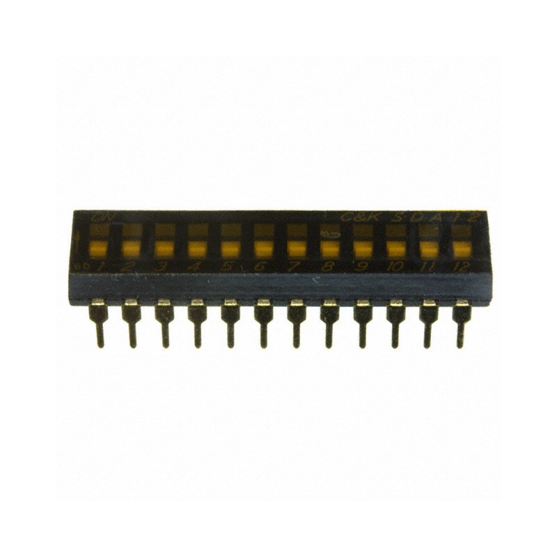 10 pcs : SDA12H0B - SWITCH SLIDE DIP SPST 0.025A 24V