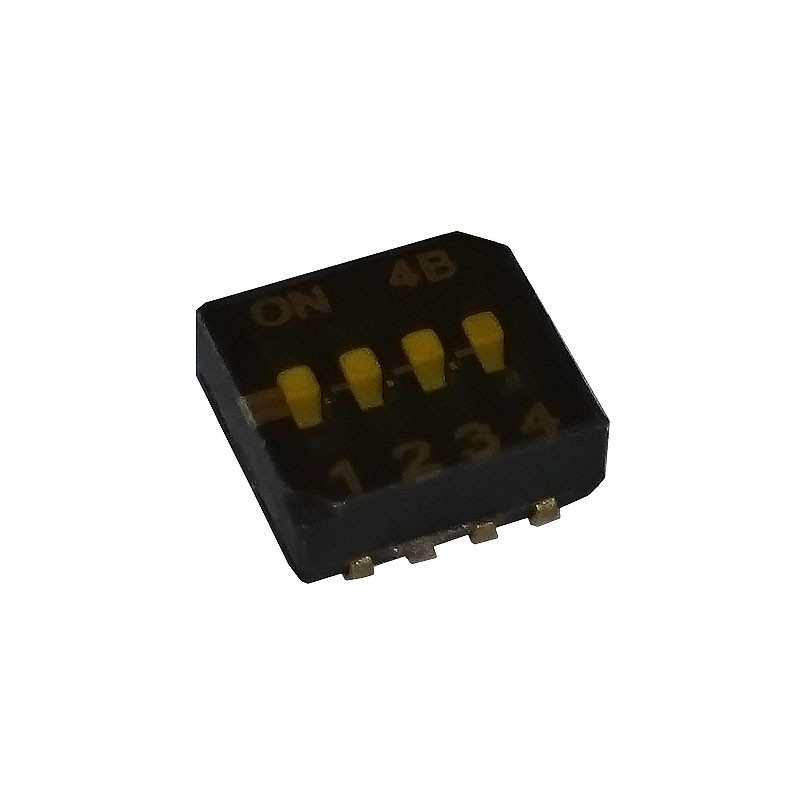 10 pcs : 218-4LPSTJR - SWITCH SLIDE DIP SPST 0.025A 24V