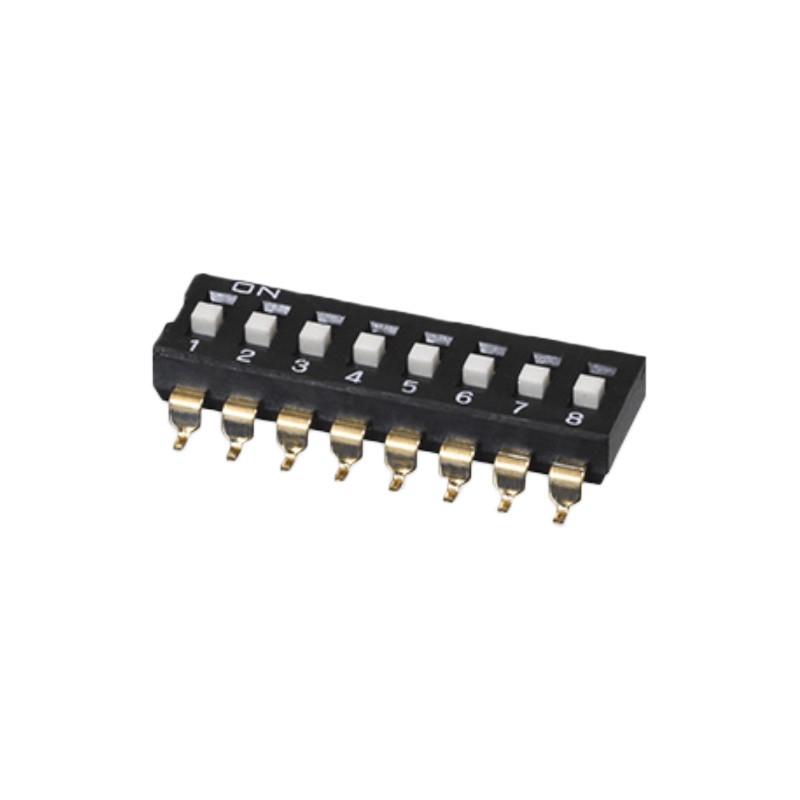 10 pcs : DS04-254-1-06BK-SMT - SWITCH SLIDE DIP SPST 0.025A 24V