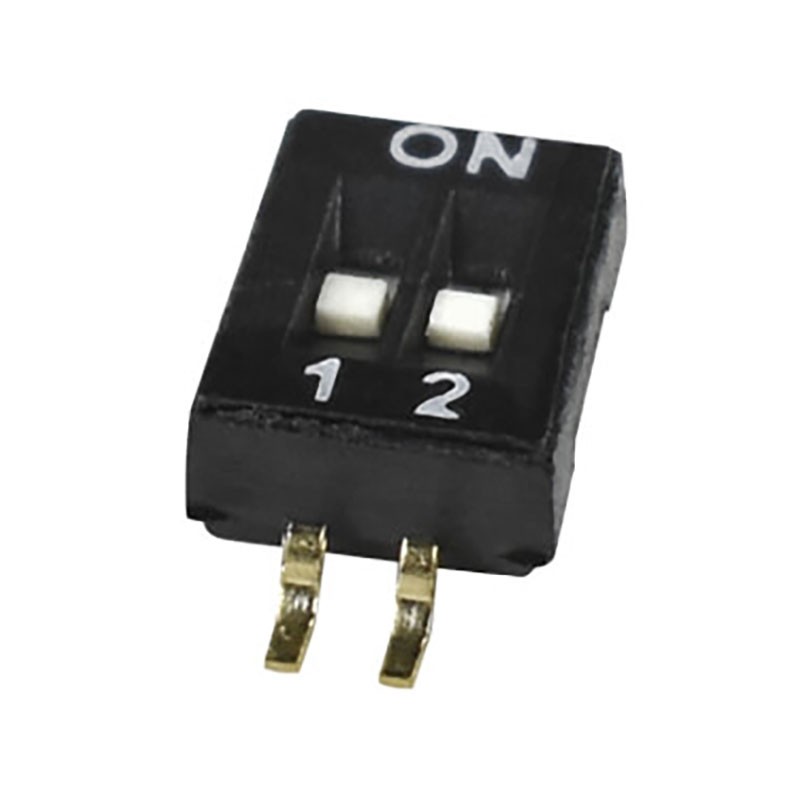 10 pcs : DS05-127-2-02BK-SMT-TR - SWITCH SLIDE DIP SPST 0.025A 24V