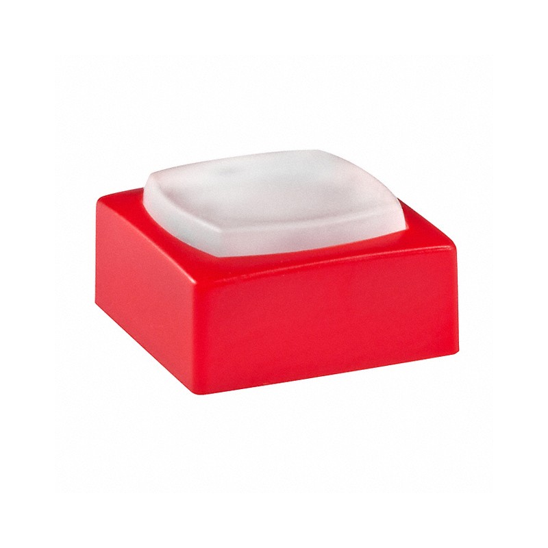 10 pcs : AT4076BC - CAP TACTILE SQUARE WHITE/RED