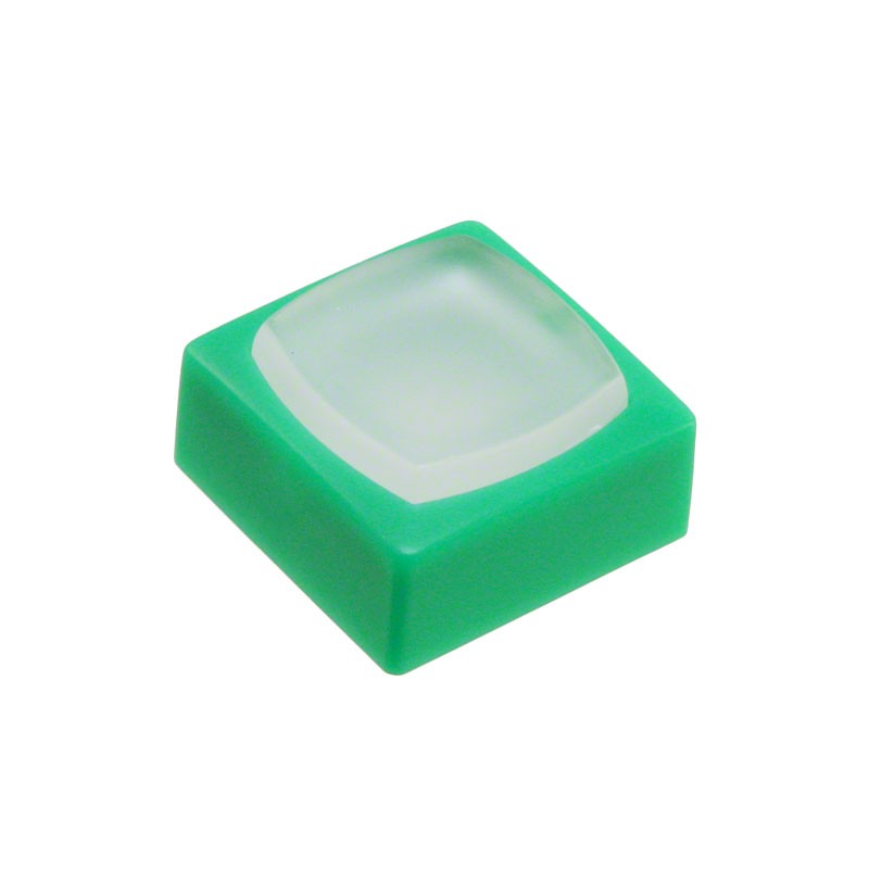10 pcs : AT4076BF - CAP TACTILE SQUARE WHITE/GREEN