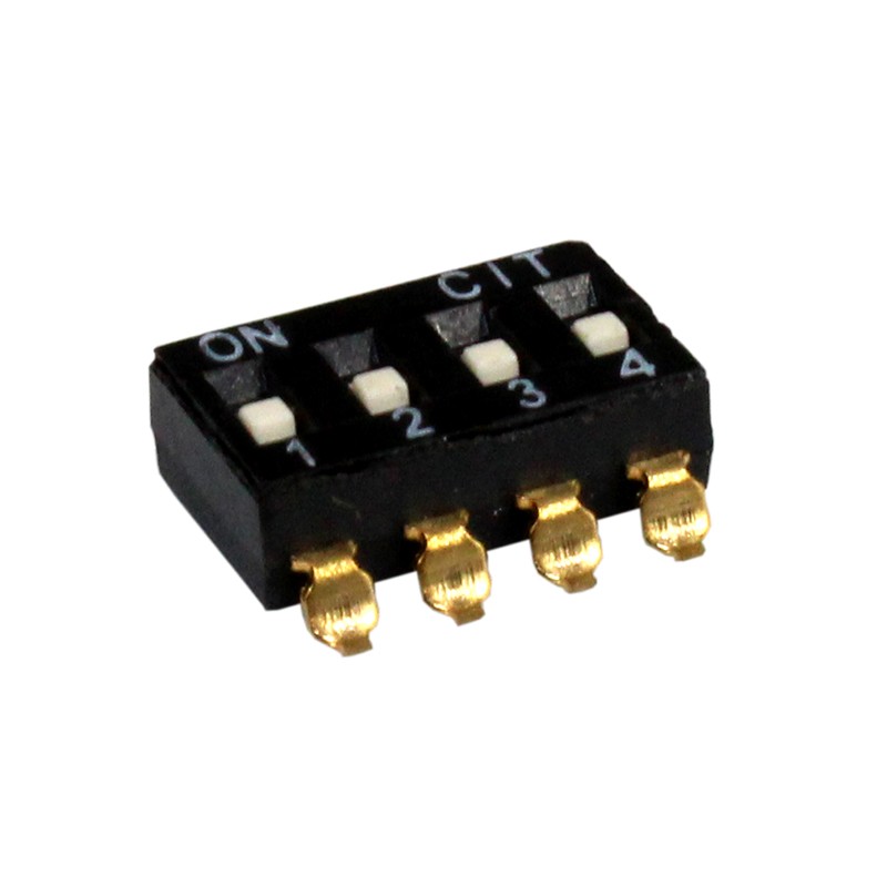 10 pcs : KJ04RTR - SWITCH SLIDE DIP SPST 0.025A 24V