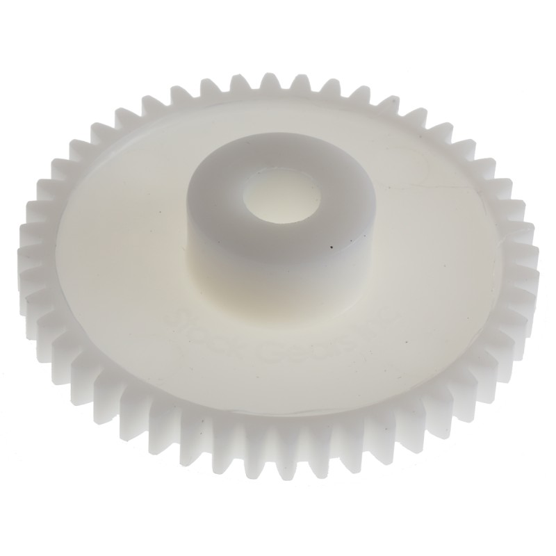 1 pcs - RS PRO POM 48 Teeth Spur Gear, 0.8 Module, 6mm Bore Diam, 38.4mm Pitch Diam, 14.5mm Hub Diam