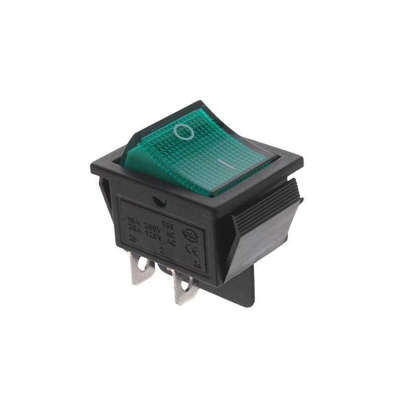 10 pcs : SW-R1-3A-E-LG13-0 - SWITCH ROCKER DPST 20A 125V