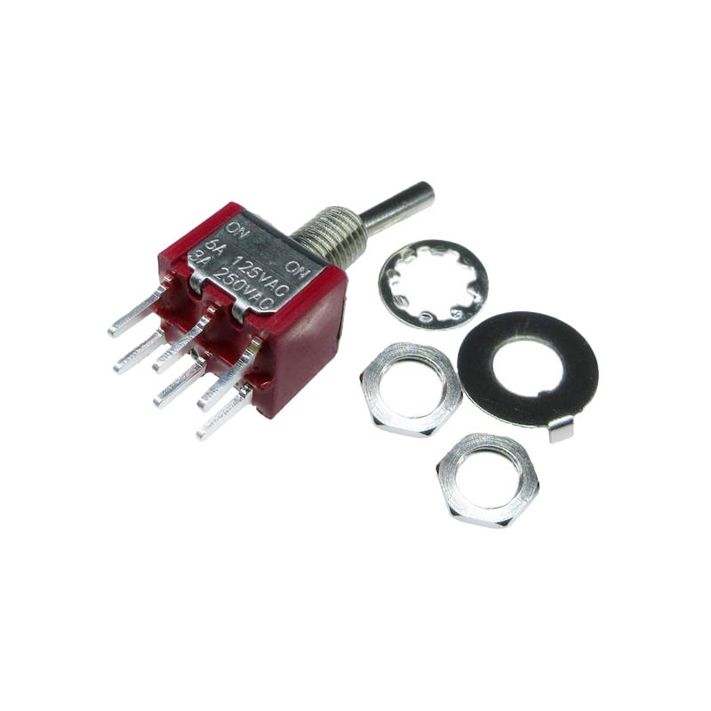 10 pcs : SW-T2-4B-B-A2-MA2 - SWITCH TOGGLE DPDT 6A 125V