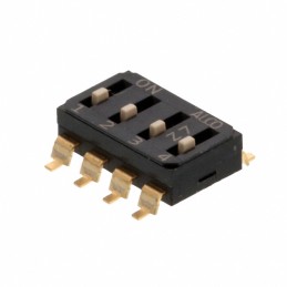 10 pcs : EDS04SGNNTU04Q - SWITCH SLIDE DIP SPST 0.025A 24V