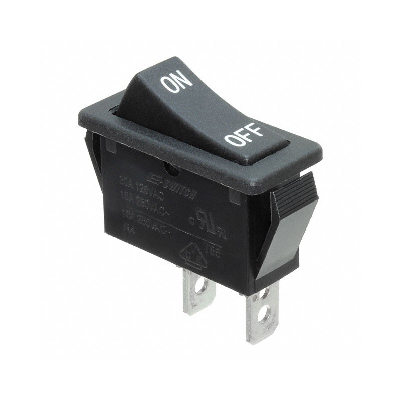 10 pcs : R4ABLKBLKIF0 - SWITCH ROCKER SPST 20A 125V