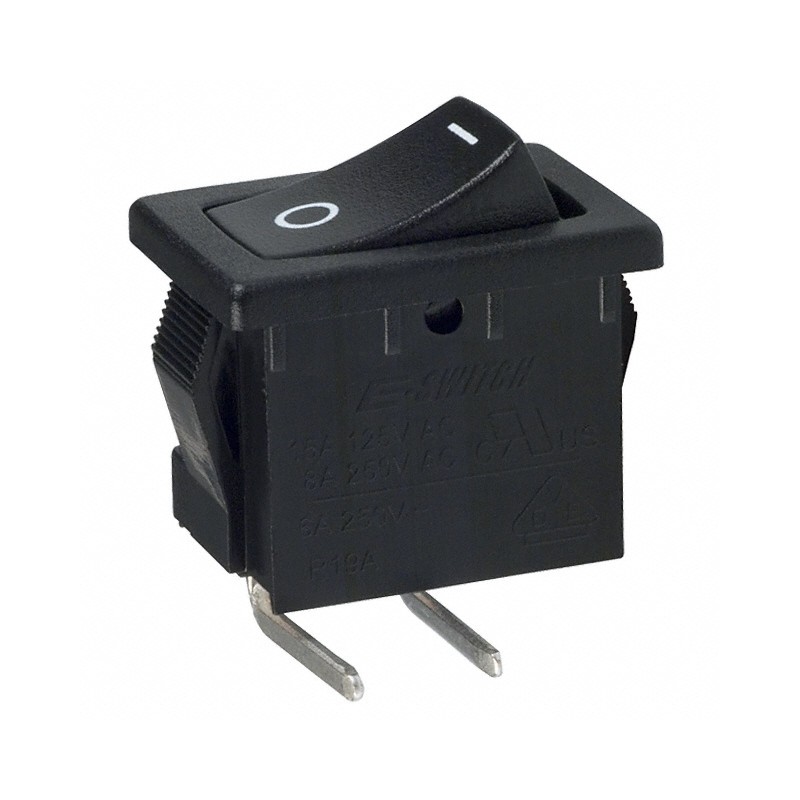 10 pcs : R1966ABLKBLKGR - SWITCH ROCKER SPST 15A 125V