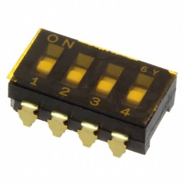 10 pcs : CFS-0400TA - SWITCH SLIDE DIP SPST 0.1A 6V