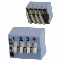 10 pcs : 206-4RAST - SWITCH SLIDE DIP SPST 0.05A 24V