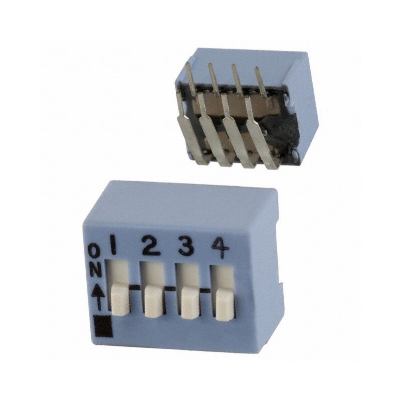 10 pcs : 206-4RAST - SWITCH SLIDE DIP SPST 0.05A 24V