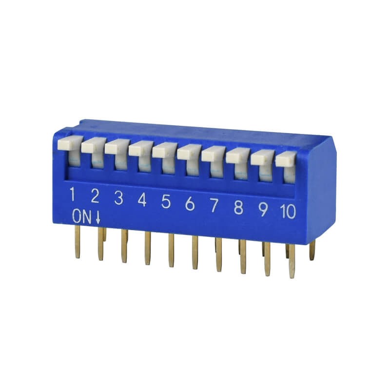 10 pcs : DS02C-254-1L-10BE - SWITCH PIANO DIP SPST 0.025A 24V