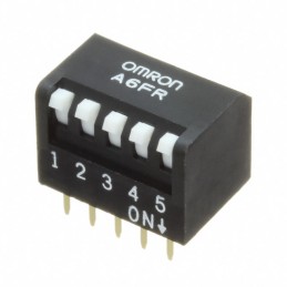 10 pcs : A6FR-5101 - SWITCH PIANO DIP SPST 0.025A 24V