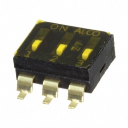 10 pcs : EDS03SGRSTU04Q - SWITCH SLIDE DIP SPST 0.025A 24V