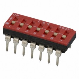 10 pcs : SD07H0B - SWITCH SLIDE DIP SPST 0.1A 25V