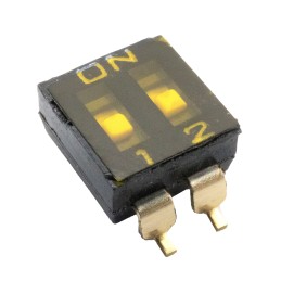 10 pcs : KAE02TGGT - SWITCH SLIDE DIP SPST 0.025A 24V