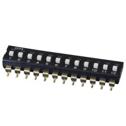 10 pcs : DS04-254-2-12BK-SMT - SWITCH SLIDE DIP SPST 0.025A 24V