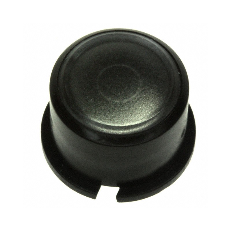 10 pcs : 1F091 - CAP TACTILE ROUND BLK/TRANS LENS