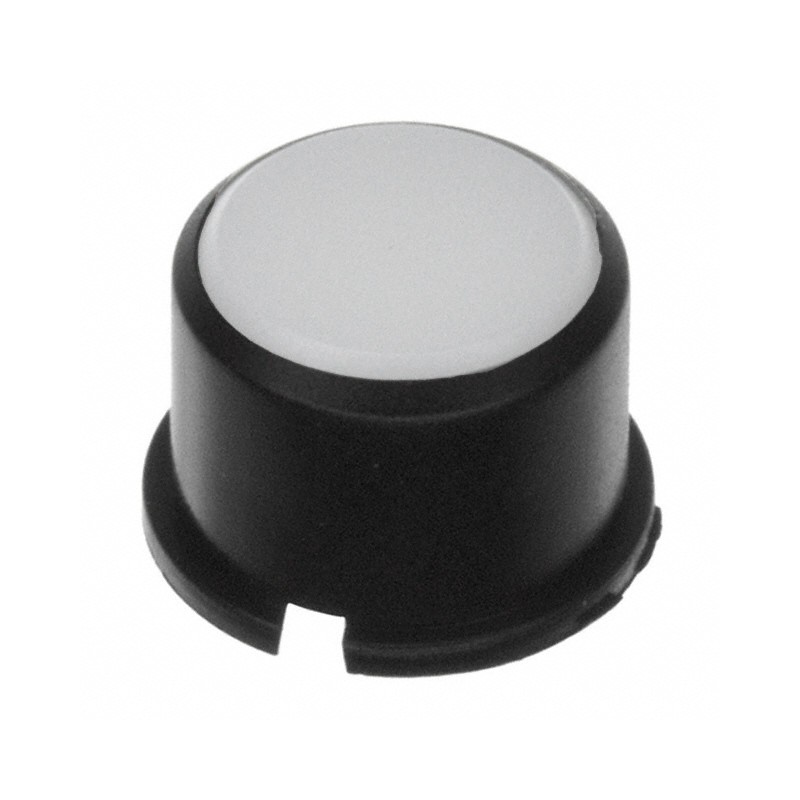 10 pcs : 1F096 - CAP TACT RND BLK/FROSTD WHT LENS