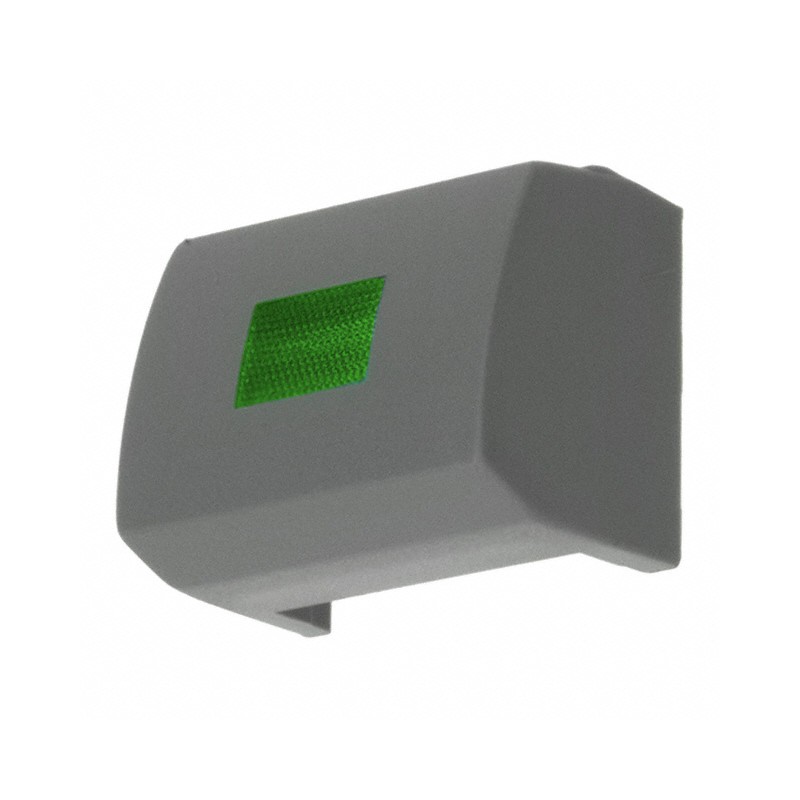 10 pcs : 1H032 - CAP TACTILE RECT GRAY/GREEN LENS