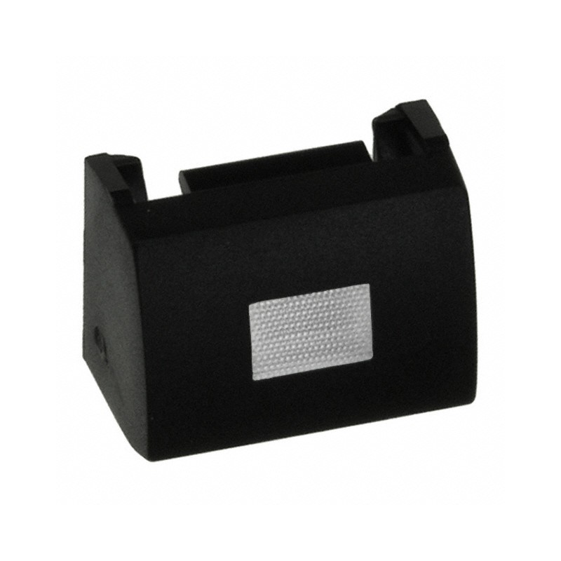 10 pcs : 1H091 - CAP TACTILE RECT BLK/TRANS LENS