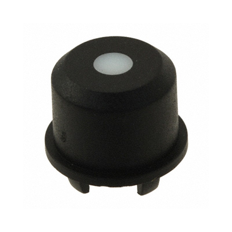 10 pcs : 1ES096 - CAP TACT RND BLK/FROSTD WHT LENS