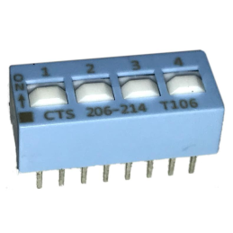 10 pcs : 206-214 - SWITCH SLIDE DIP DPST 0.05A 24V