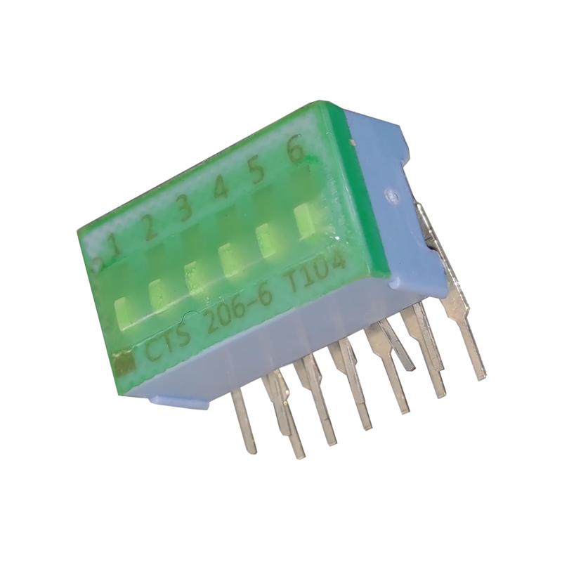 10 pcs : 206-6RAST - SWITCH SLIDE DIP SPST 0.05A 24V