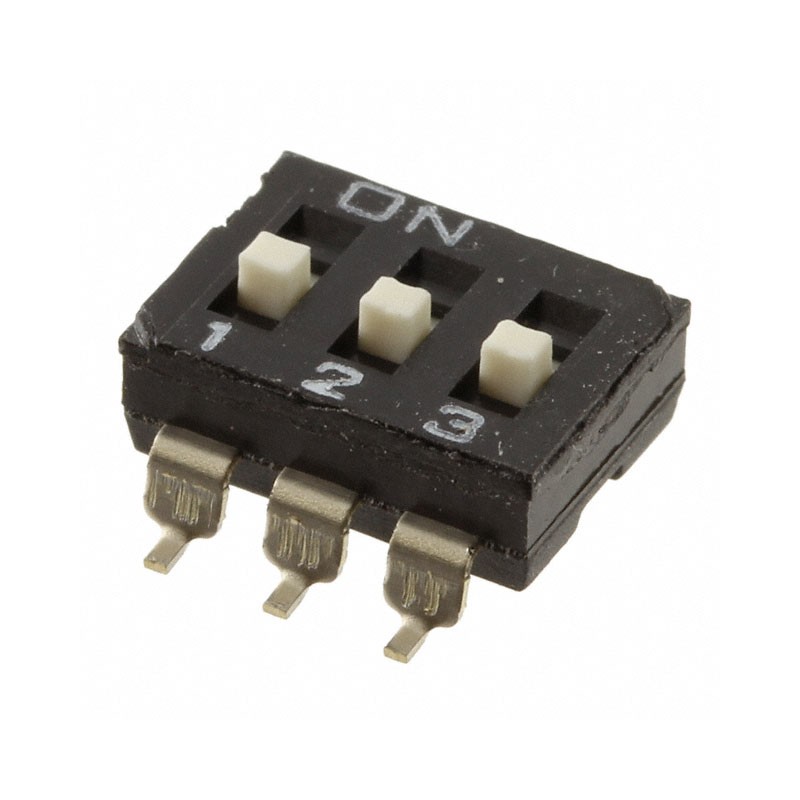10 pcs : KAE03LGGT - SWITCH SLIDE DIP SPST 0.025A 24V