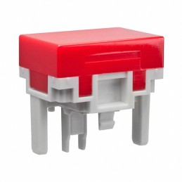10 pcs : AT4030C - CAP PUSHBUTTON RECTANGULAR RED