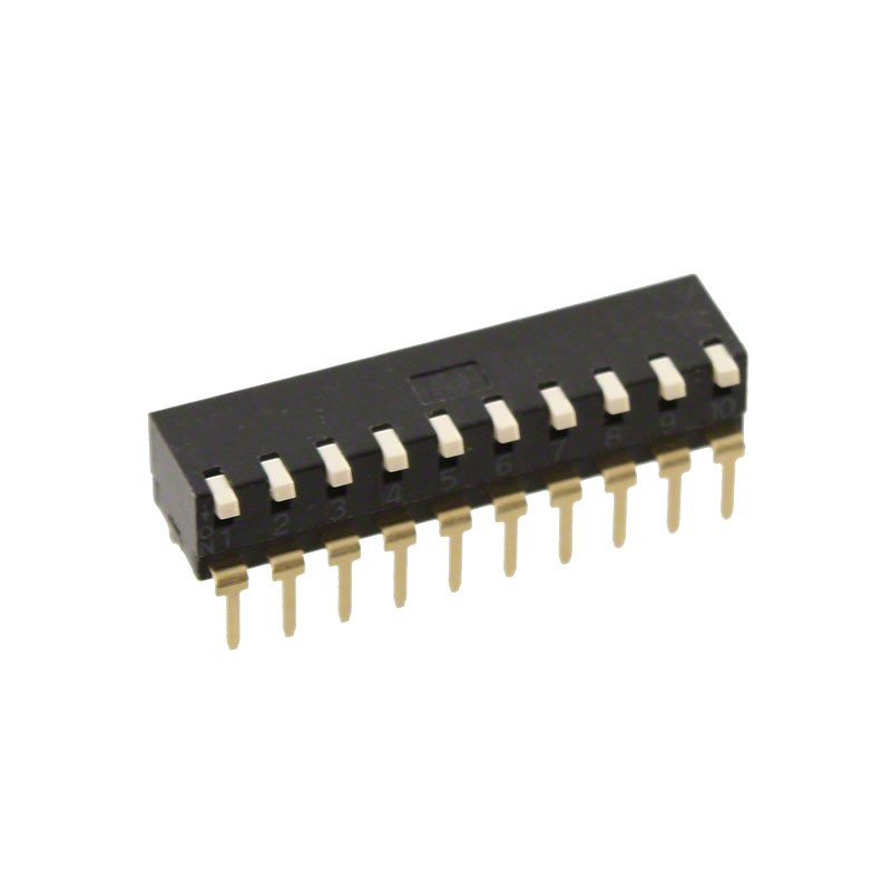 10 pcs : A6TR-0104 - SWITCH PIANO DIP SPST 0.025A 24V
