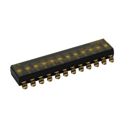 10 pcs : KJ12RTT - SWITCH SLIDE DIP SPST 0.025A 24V