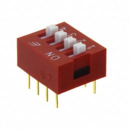 10 pcs : KAS1104E - SWITCH SLIDE DIP SPST 0.025A 24V