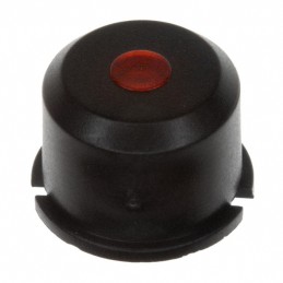 10 pcs : 1E098 - CAP TACTILE ROUND BLK/RED LENS