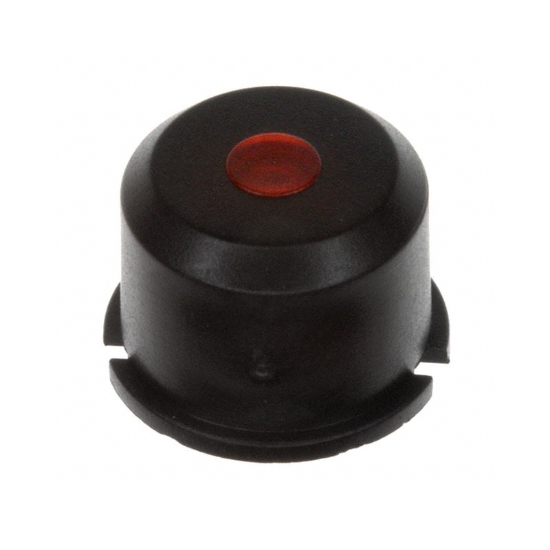 10 pcs : 1E098 - CAP TACTILE ROUND BLK/RED LENS