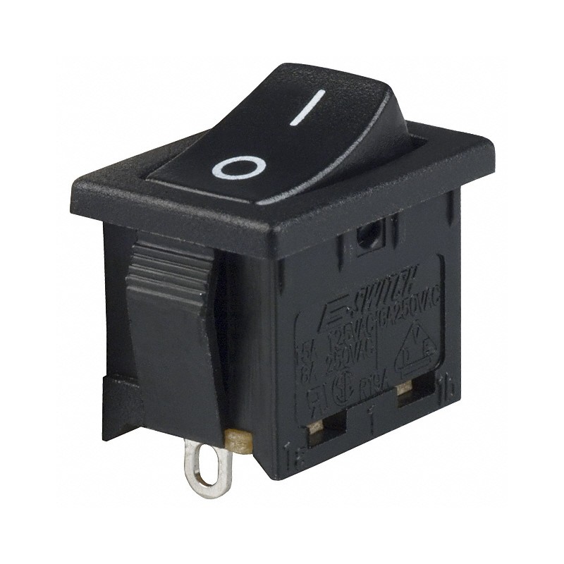 10 pcs : R1966ABLKBLKFS - SWITCH ROCKER SPST 15A 125V