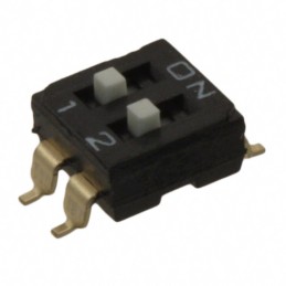 10 pcs : A6S-2104-H(VNM) - SWITCH SLIDE DIP SPST 0.025A 24V