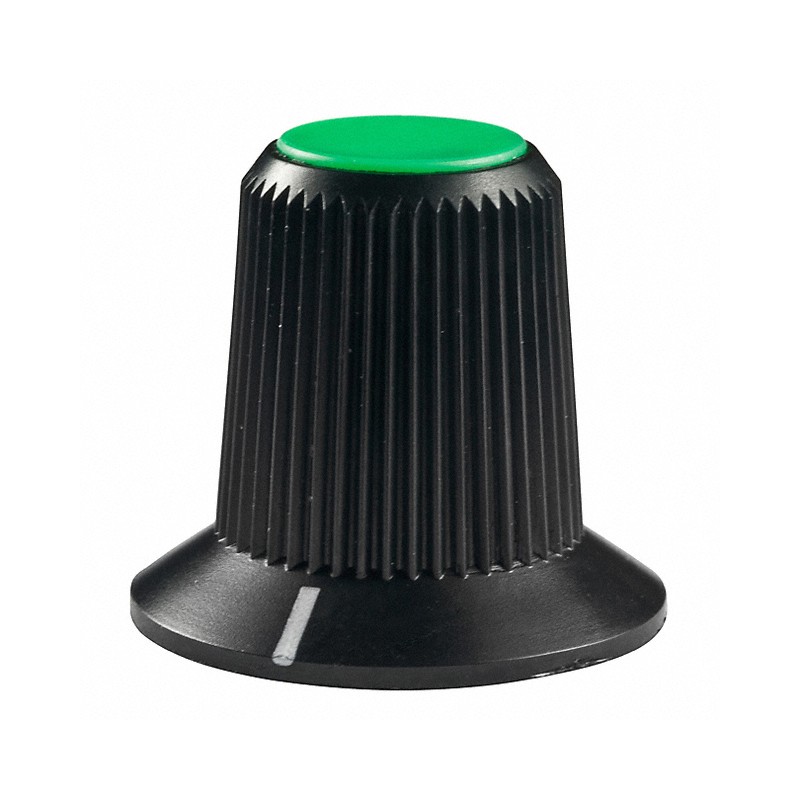 10 pcs : AT4103F - SW CAP SMALL ROTARY KNOB GREEN
