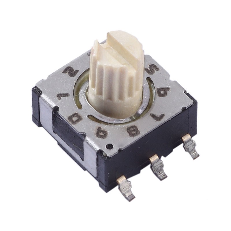 10 pcs : 220AMC10R - SWITCH ROTARY DIP BCD 0.1A 50V