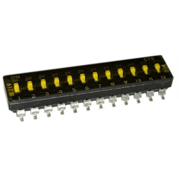 10 pcs : 219-12MST - SWITCH SLIDE DIP SPST 0.1A 20V