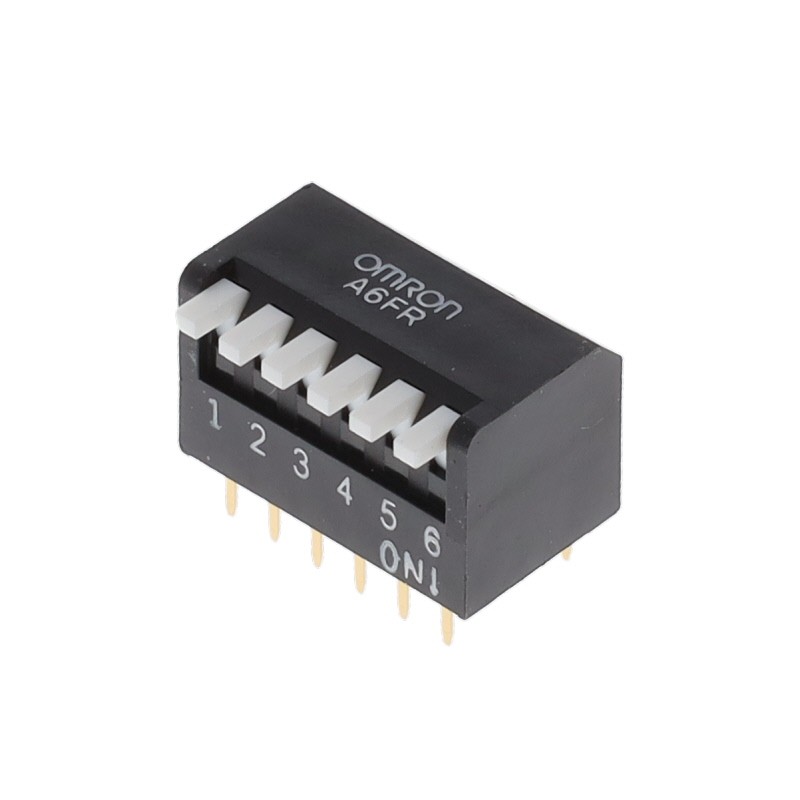 10 pcs : A6FR-6104 - SWITCH PIANO DIP SPST 0.025A 24V