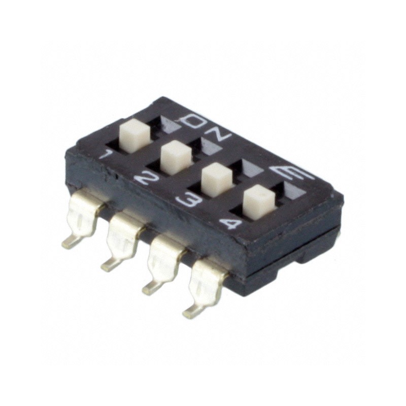 10 pcs : KAE04LGGT - SWITCH SLIDE DIP SPST 0.025A 24V