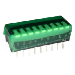10 pcs : 195-9MST - SWITCH PIANO DIP SPST 0.05A 24V