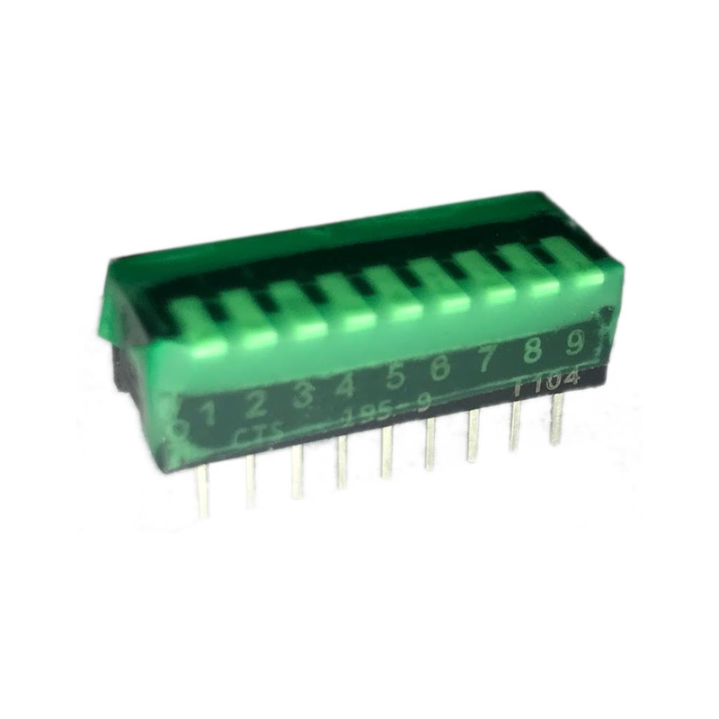 10 pcs : 195-9MST - SWITCH PIANO DIP SPST 0.05A 24V